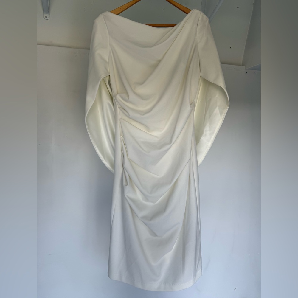 Betsy & Adam Ivory Sleeveless Dress